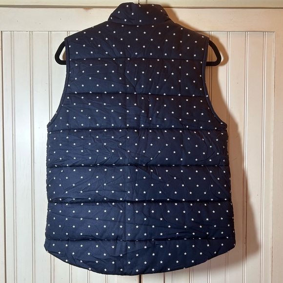 Levi’s Quilted Cotton Vest Navy & White Stars Sz S NWT - Picture 2 of 9